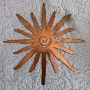 Copper Sunburst Wall Art